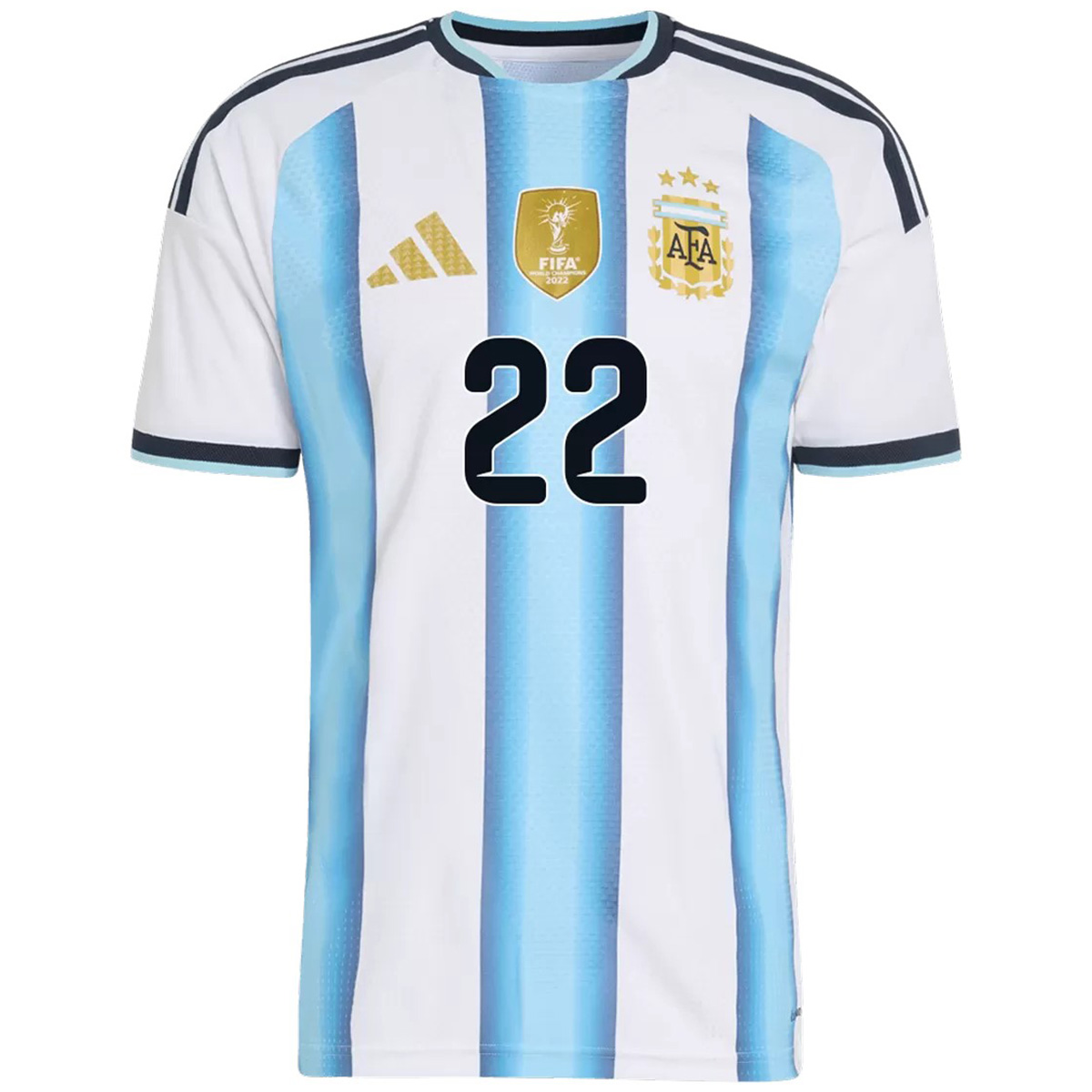 L.MARTÍNEZ #22 Argentina Home Match Jersey Player Version 2025/26 (back view)