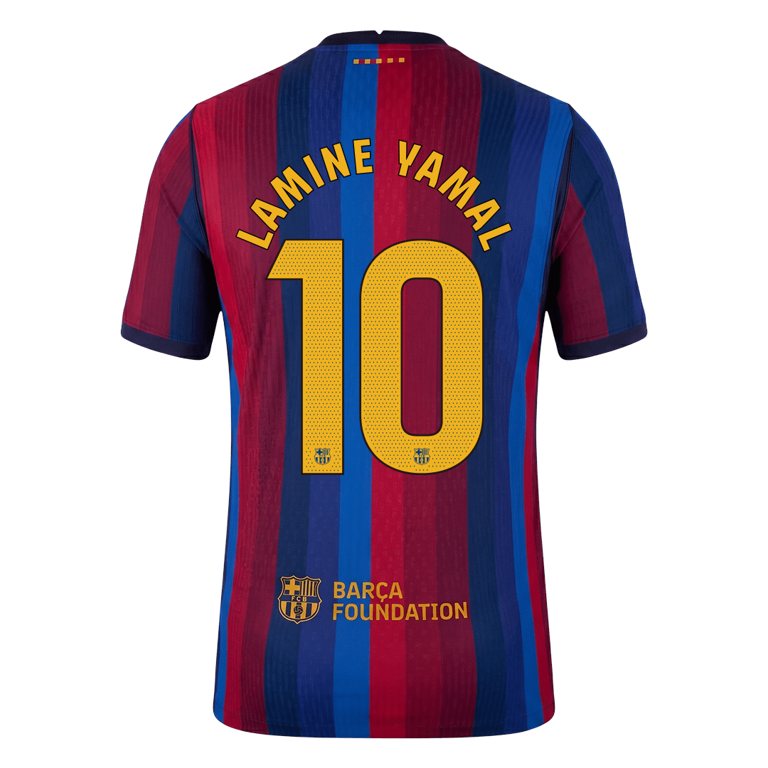 LAMINE YAMAL #10 Barcelona Home Match Jersey Player Version 2026/27 (back view)