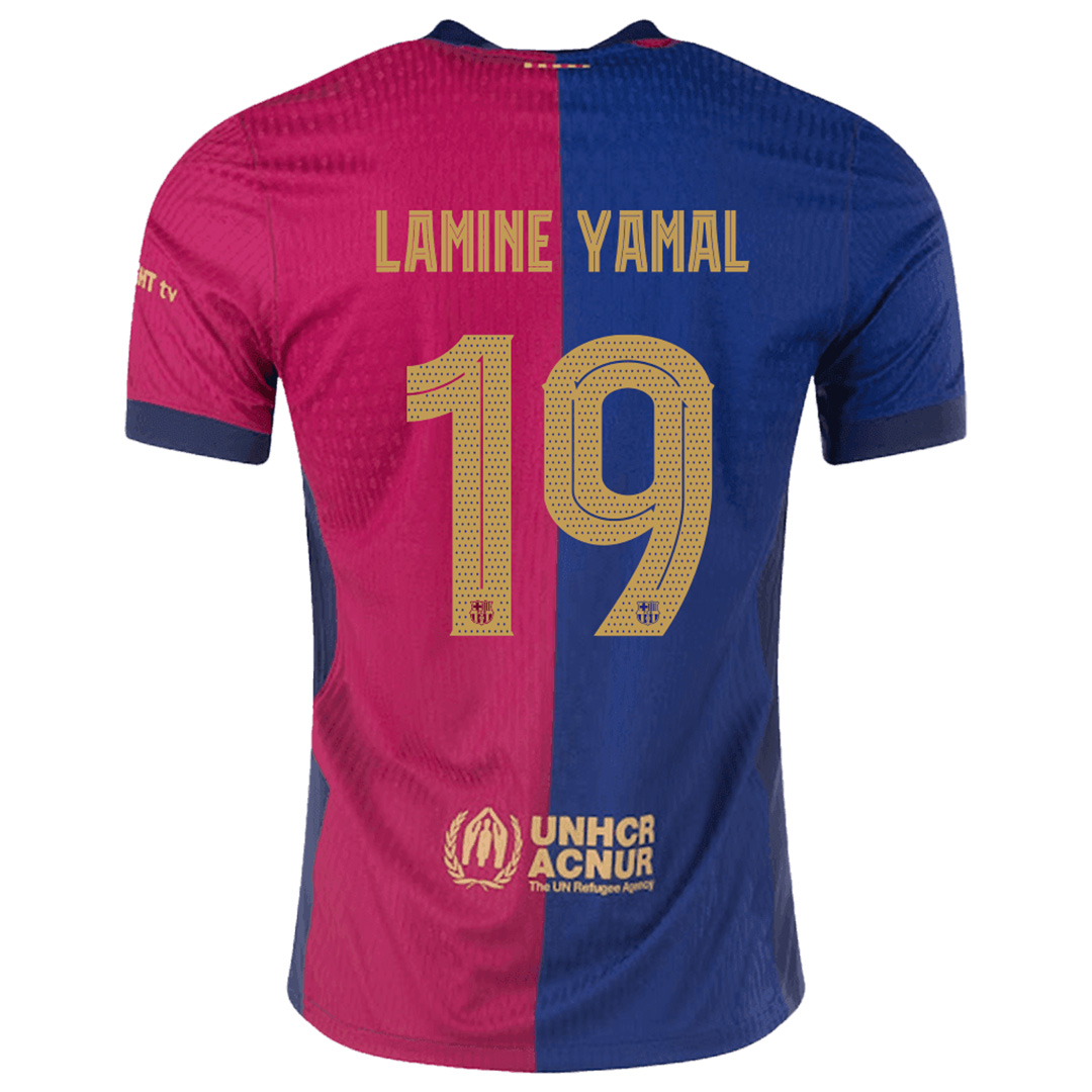 LAMINE YAMAL #19 Barcelona Home Jersey Player Version - UCL Font 2024/25