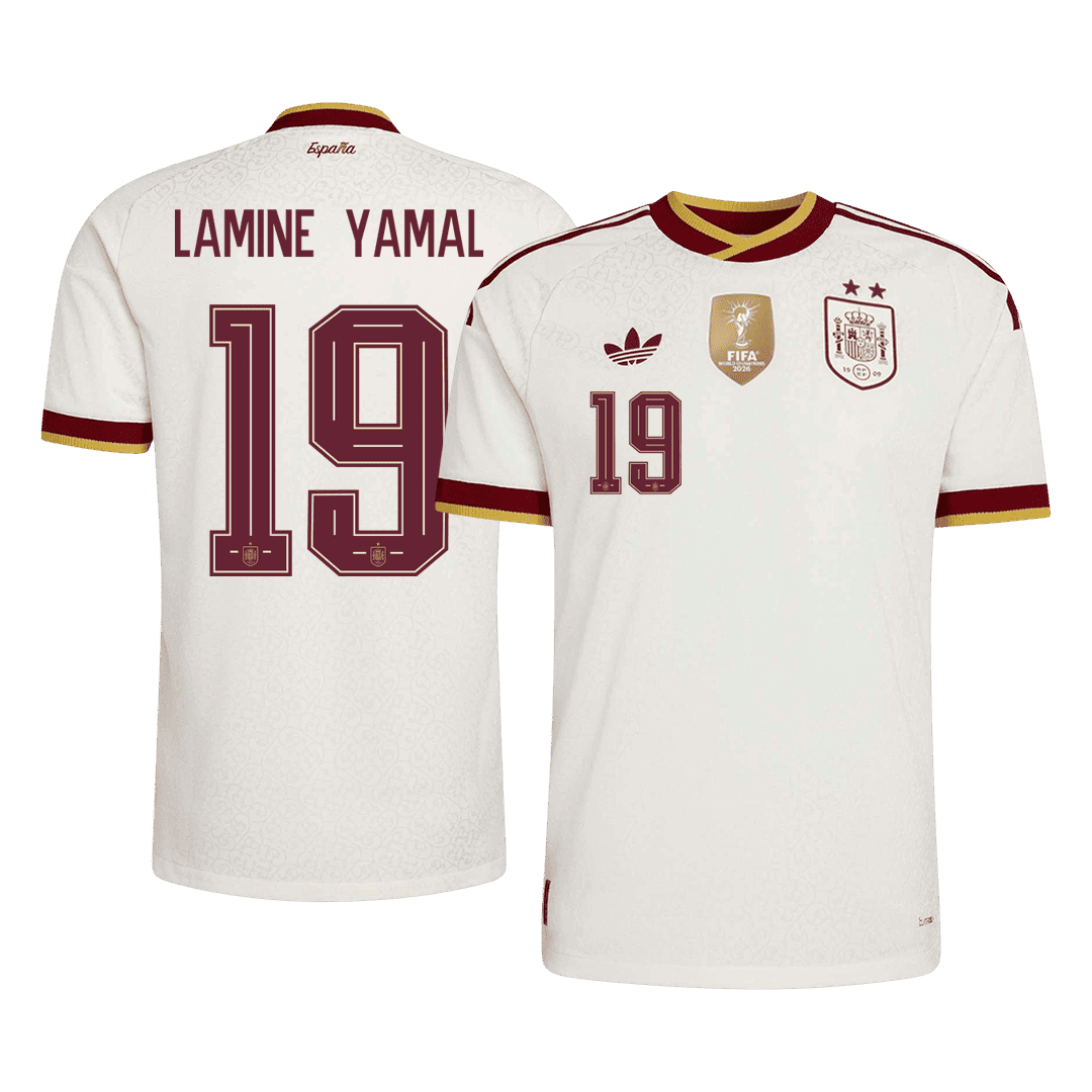 LAMINE YAMAL #19 Spain Away 2 Star Match Jersey Player Version 2026