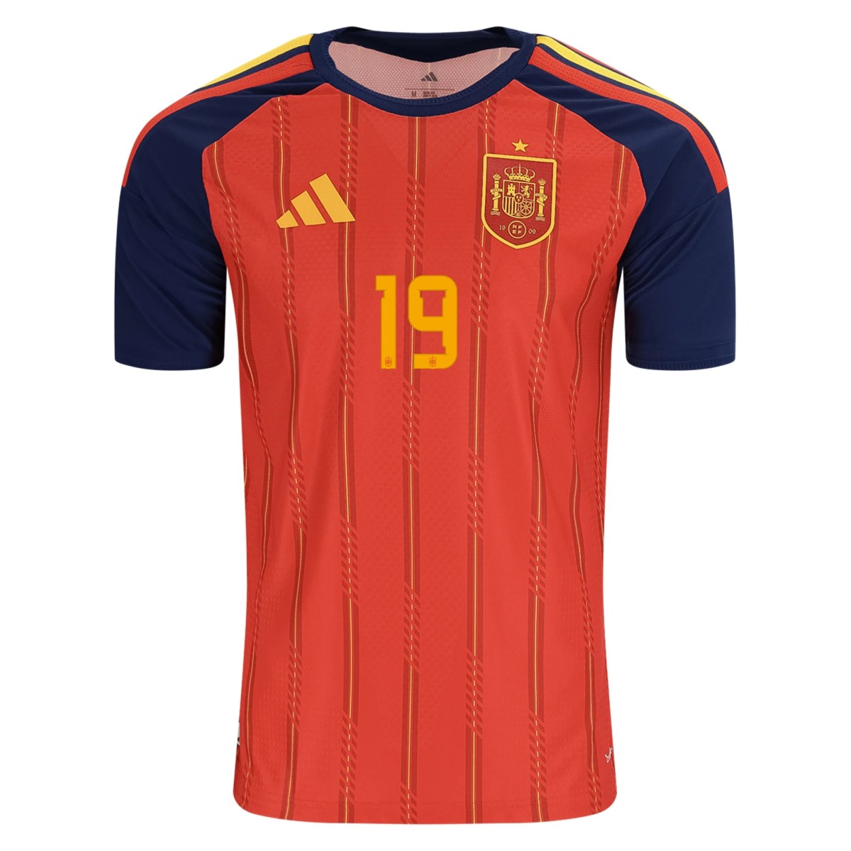 LAMINE YAMAL #19 Spain Home Match Jersey Player Version World Cup 2026 (back view)
