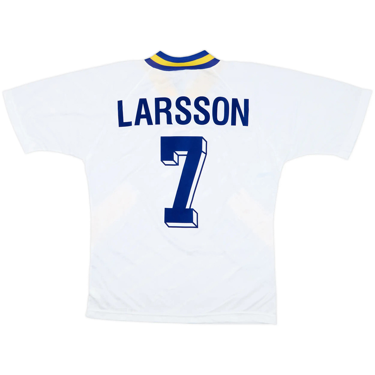 LARSSON #7 Retro Sweden Away Jersey World Cup 1994