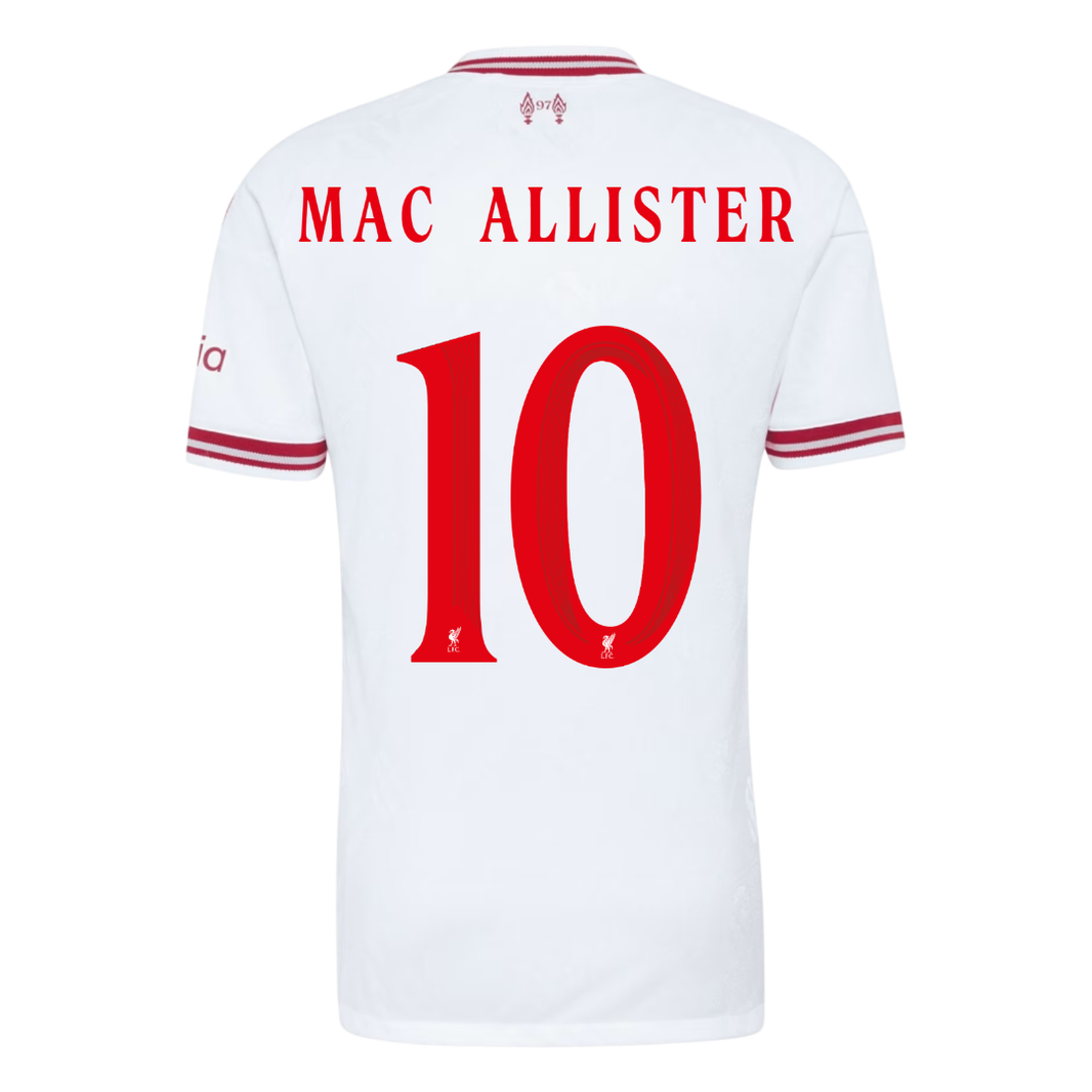 MAC ALLISTER #10 Liverpool Away Match Jersey Player Version 2026/27 - UCL Font