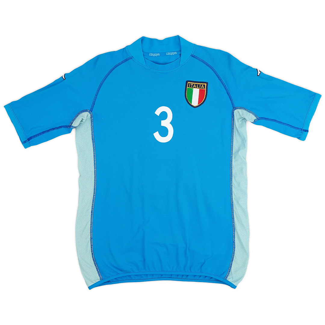 MALDINI #3 Retro Italy Home Jersey World Cup 2002 (back view)