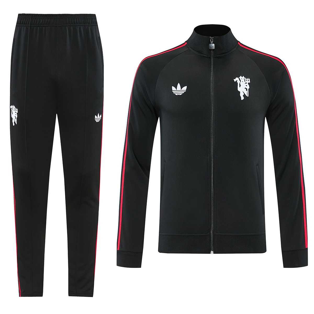 Manchester United Training Tracksuit Kit(Jacket+Pants) Black 2026/27
