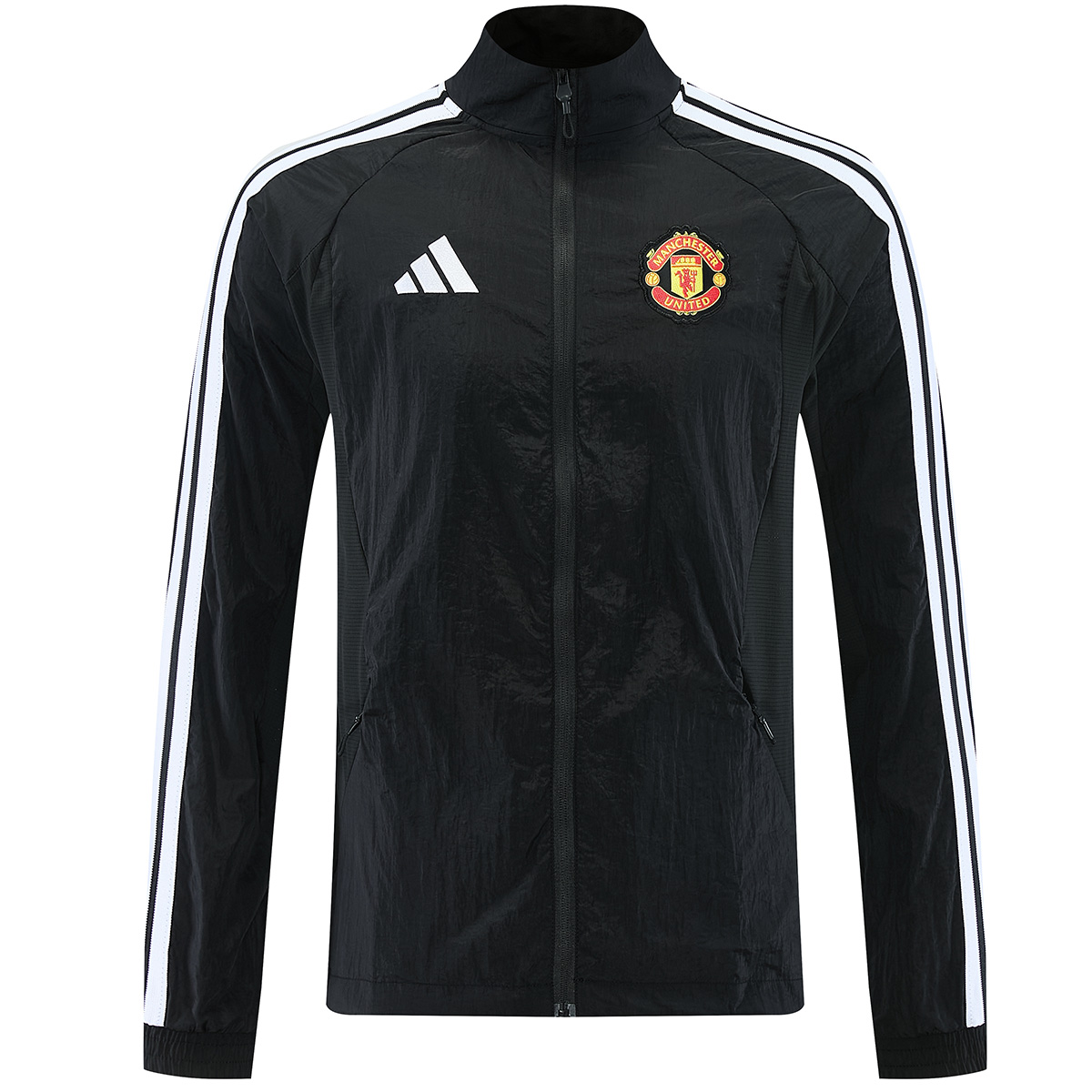 Manchester United Windbreaker Jacket Black 2026/27 (back view)