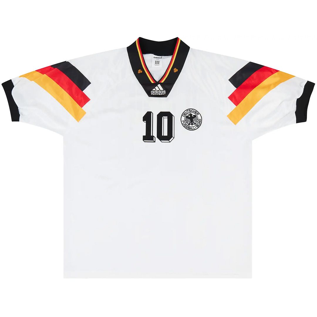 MATTHÄUS #10 Retro Germany Home Jersey 1992 (back view)