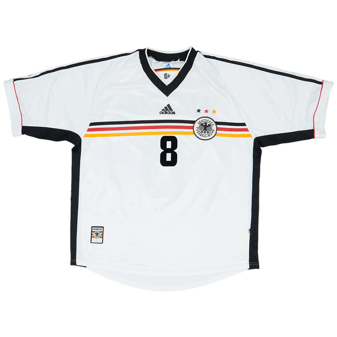 MATTHÄUS #8 Retro Germany Home Jersey 1998 (back view)