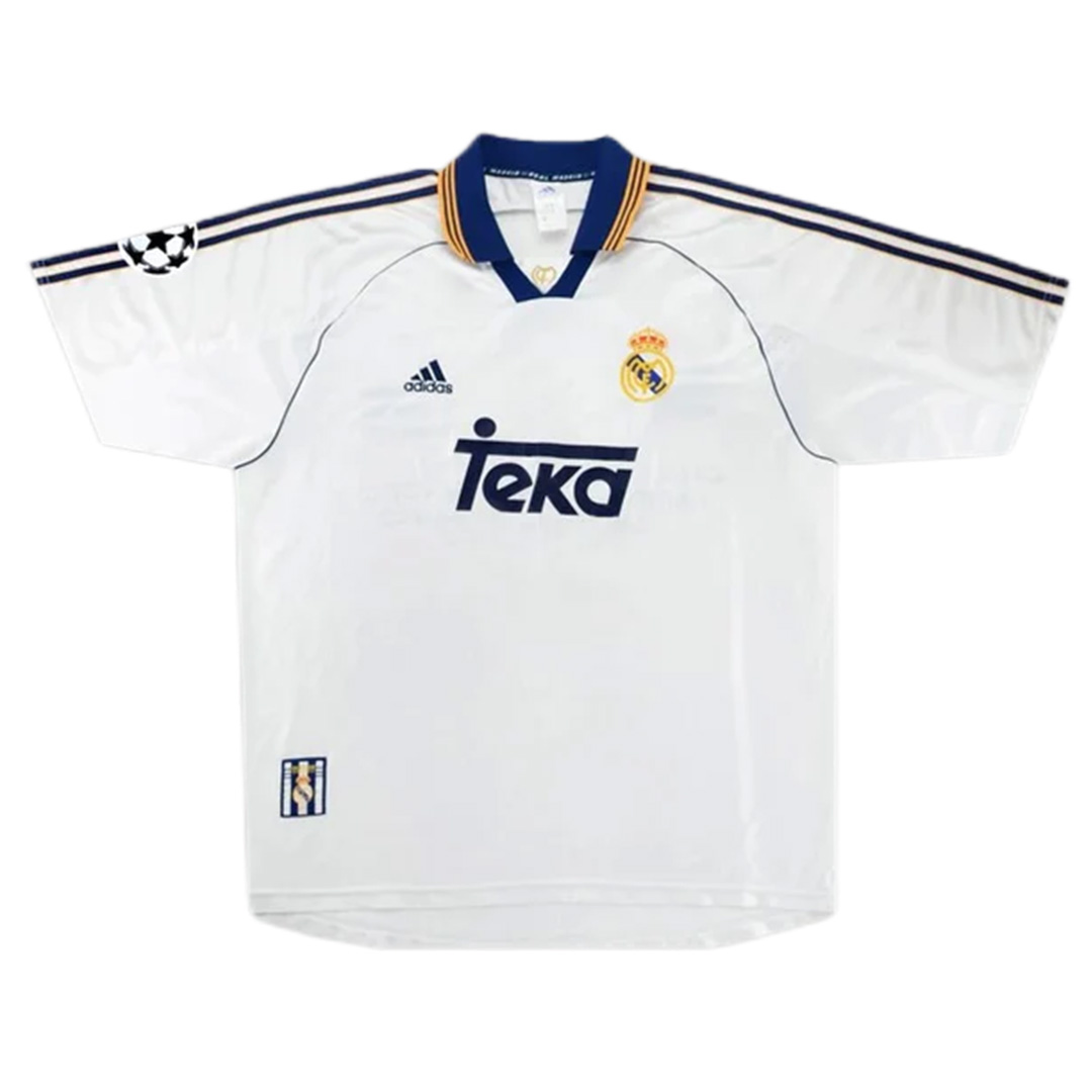 McMANAMAN #8 Retro Real Madrid Home Jersey 1998/00 (back view)