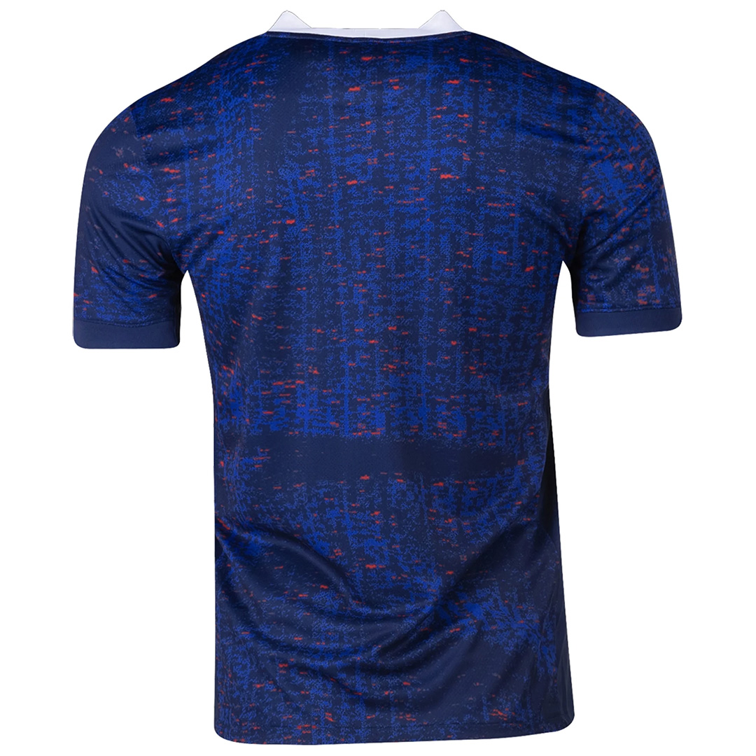 Men's France Home Jersey Women's Euro 2025 (back view)