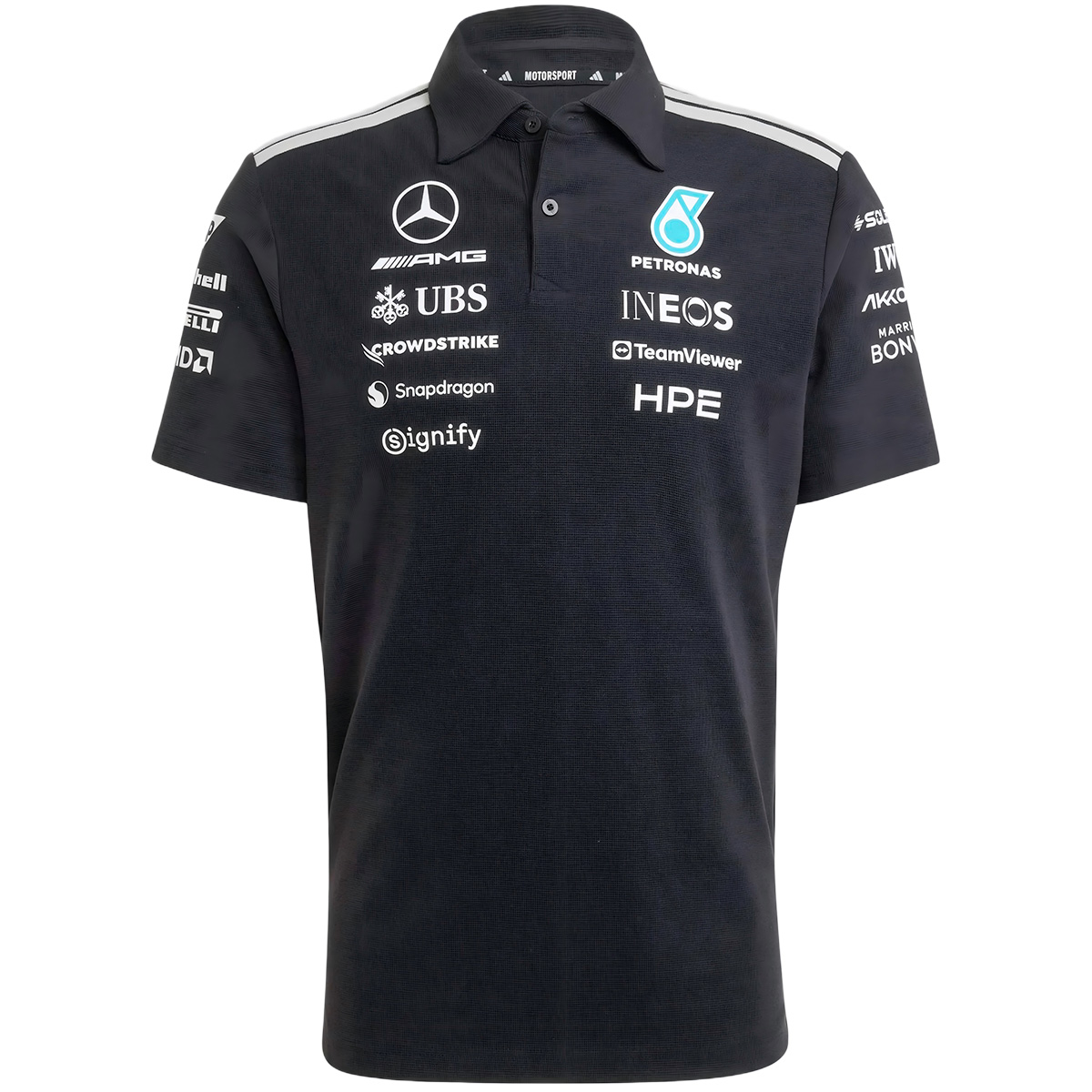 Mercedes AMG Petronas Black F1 Team Polo 2026 (back view)