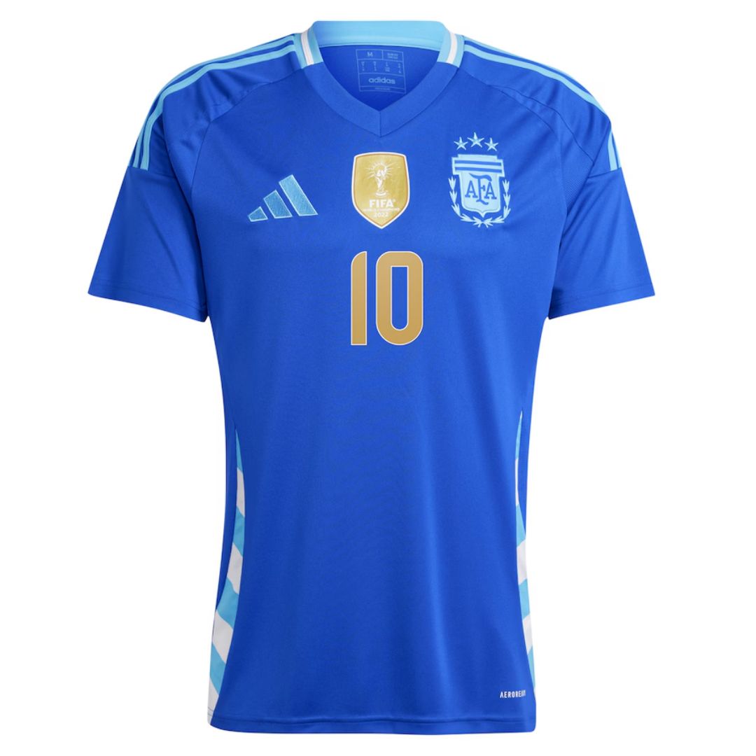 Messi #10 Argentina Away Jersey 2024 (back view)