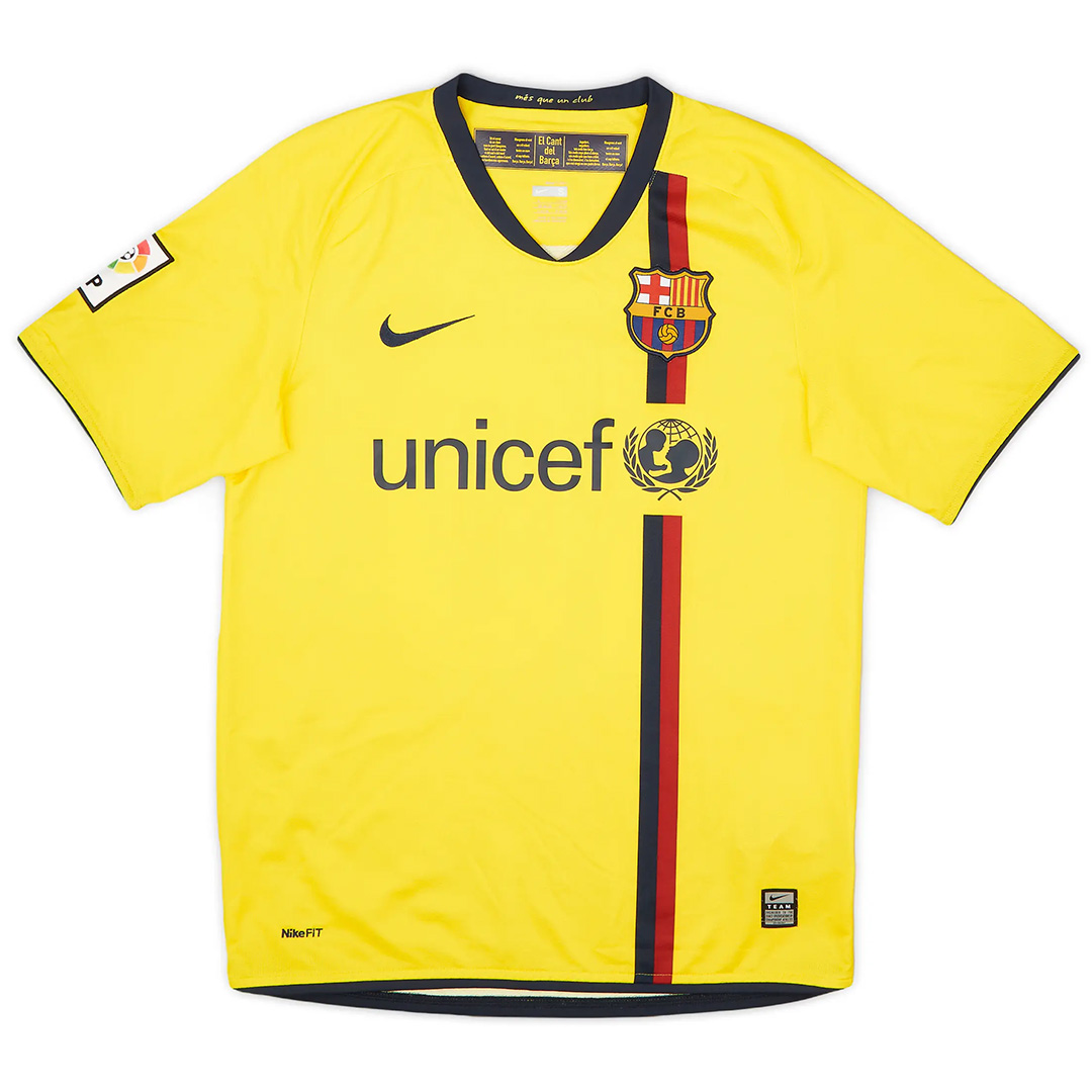 Messi #10 Retro Barcelona Away Jersey 2008/09 (back view)