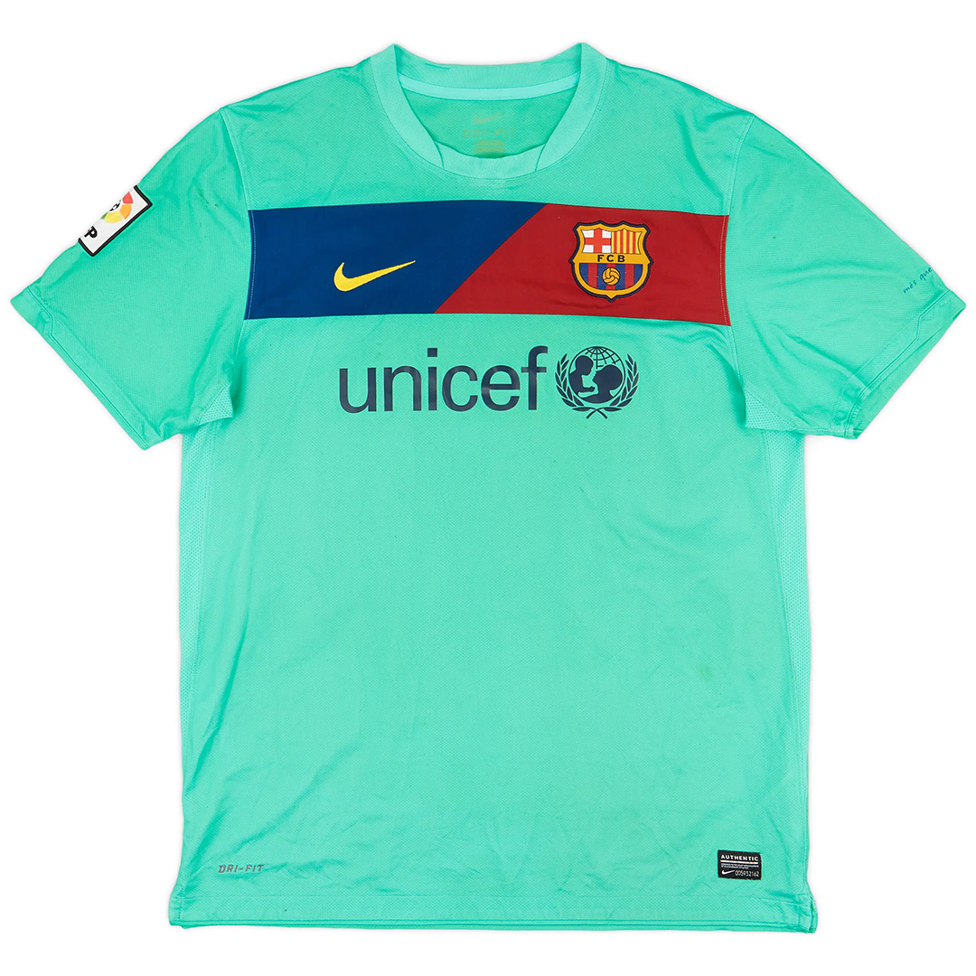 Messi #10 Retro Barcelona Away Jersey 2010/11 (back view)