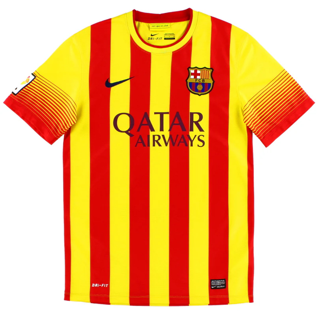 Messi #10 Retro Barcelona Away Jersey 2013/14 (back view)