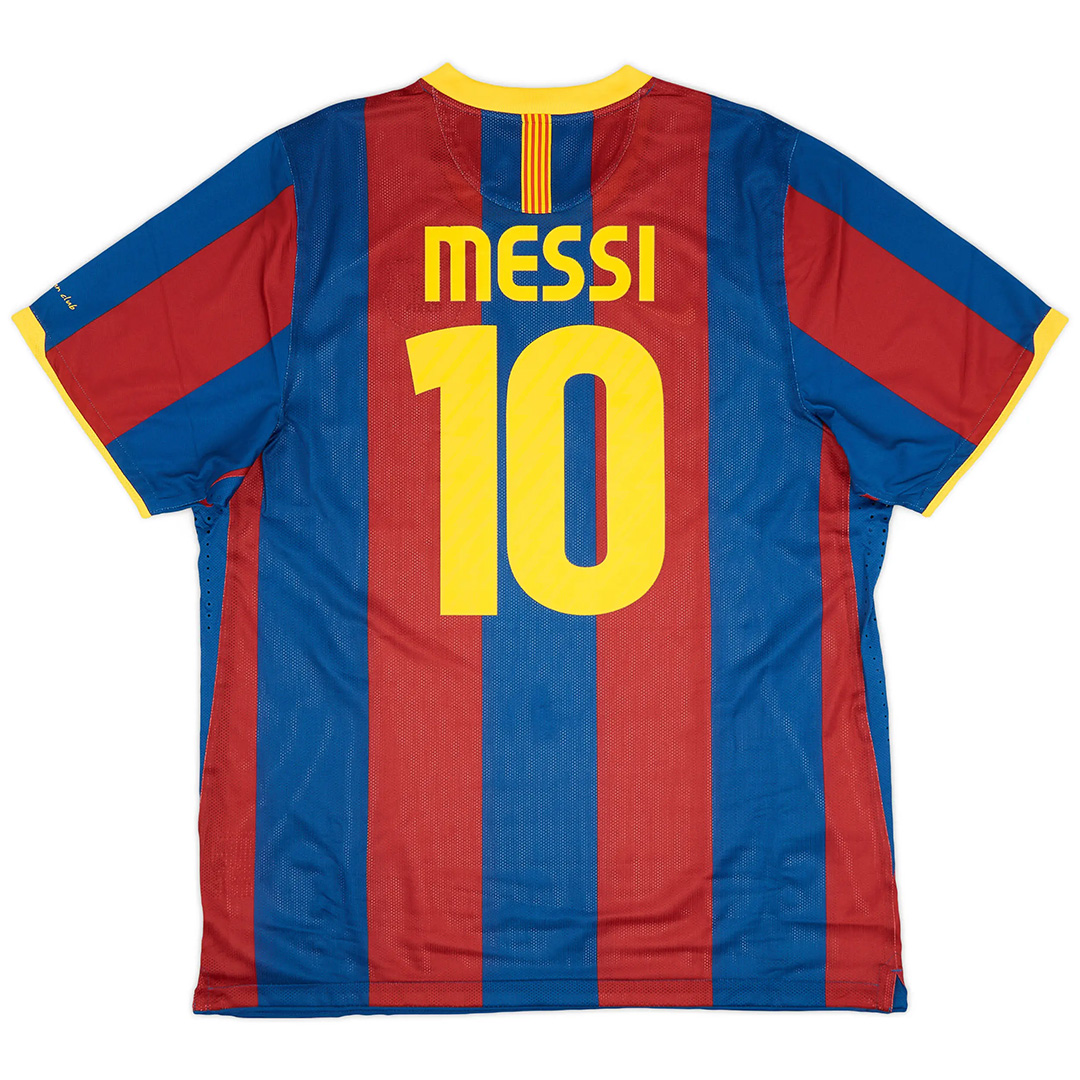 Messi #10 Retro Barcelona Home Jersey 2010/11 (back view)
