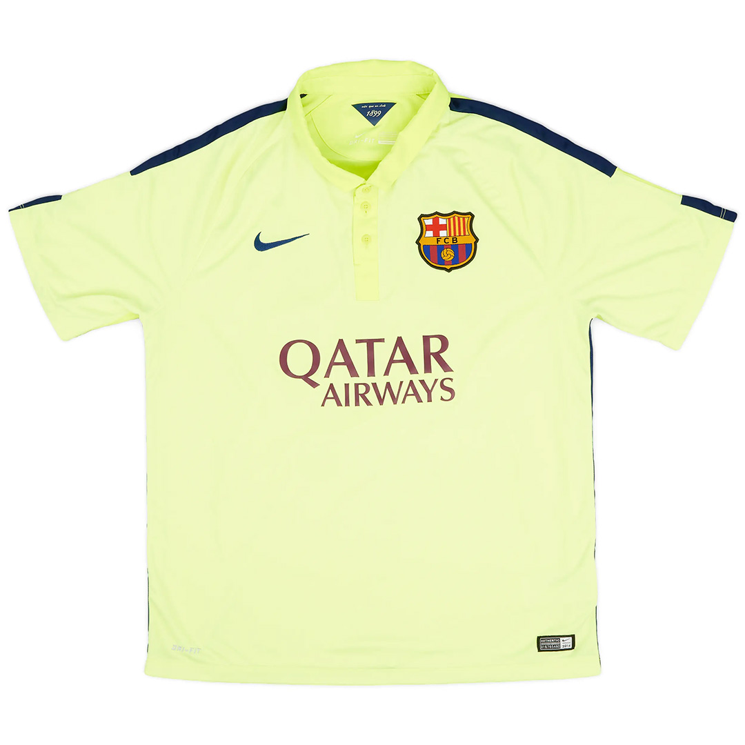 Messi #10 Retro Barcelona Third Jersey 2014/15 (back view)