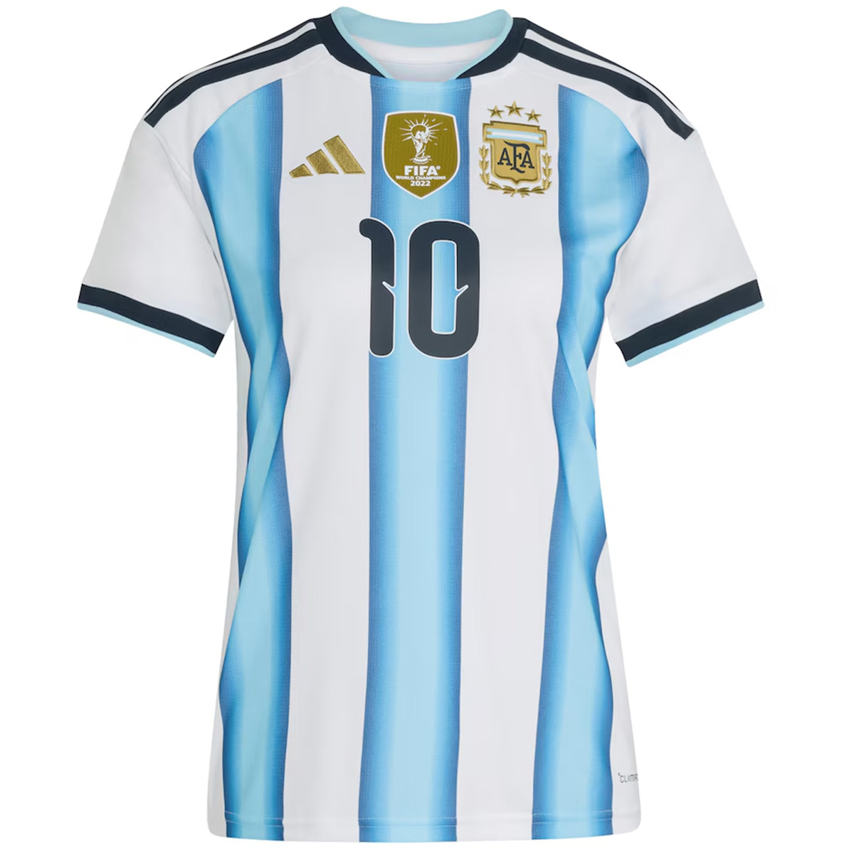 Messi #10 Women's Argentina Home Jersey World Cup 2026 (back view)