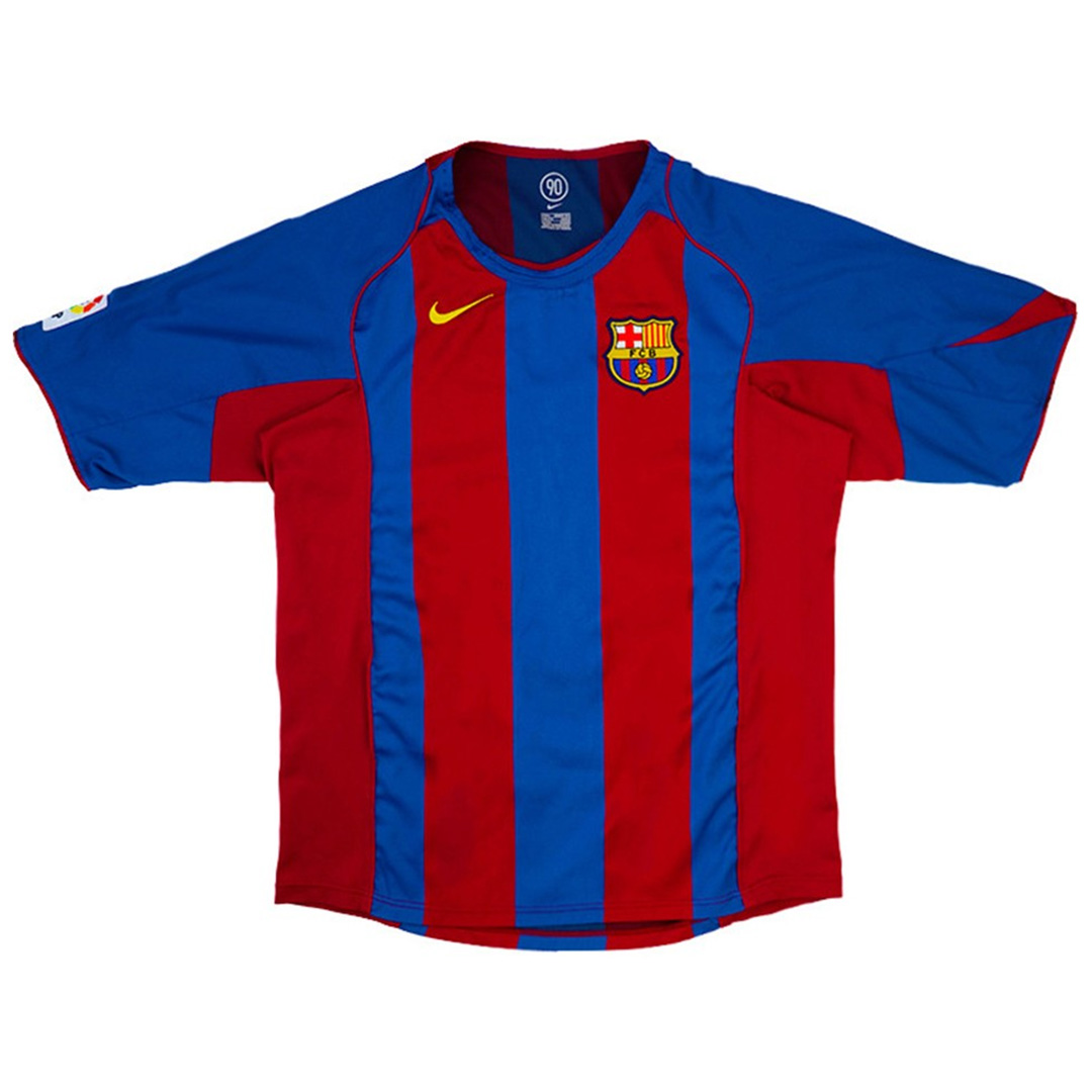 Messi #30 Retro Barcelona Home Jersey 2004/05 (back view)