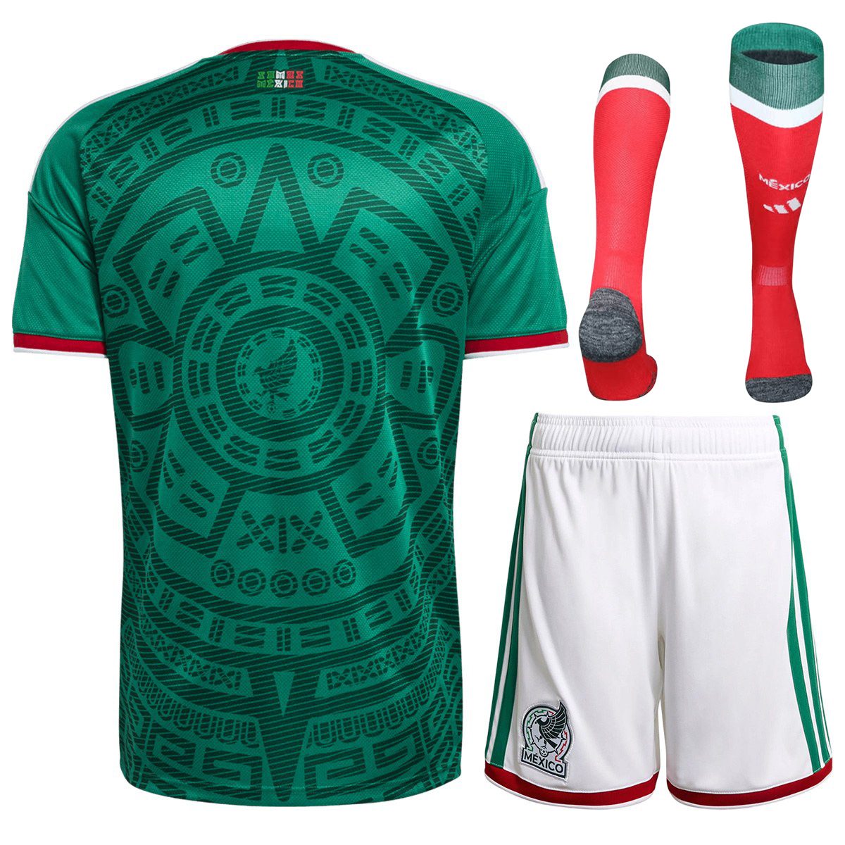 Mexico Home Jersey Full Kit World Cup 2026 (back view)