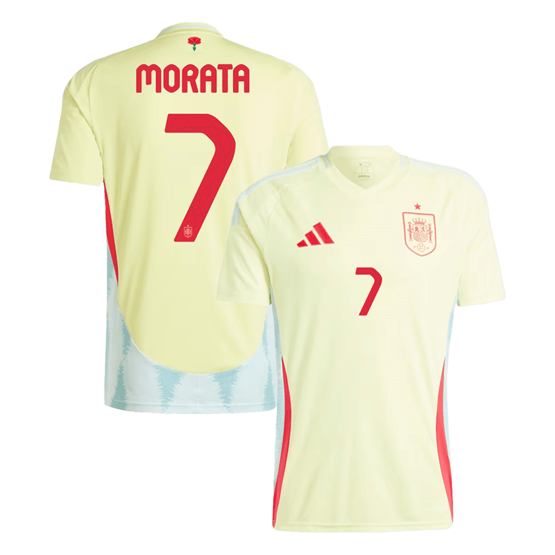 MORATA #7 Spain Away Jersey Euro 2024 (back view)