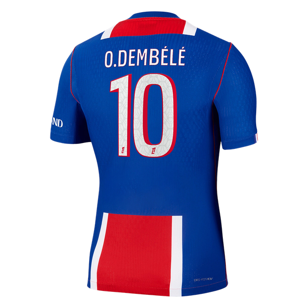 O. DEMBÉLÉ #10 PSG Home Match Jersey Player Version 2026/27 (back view)