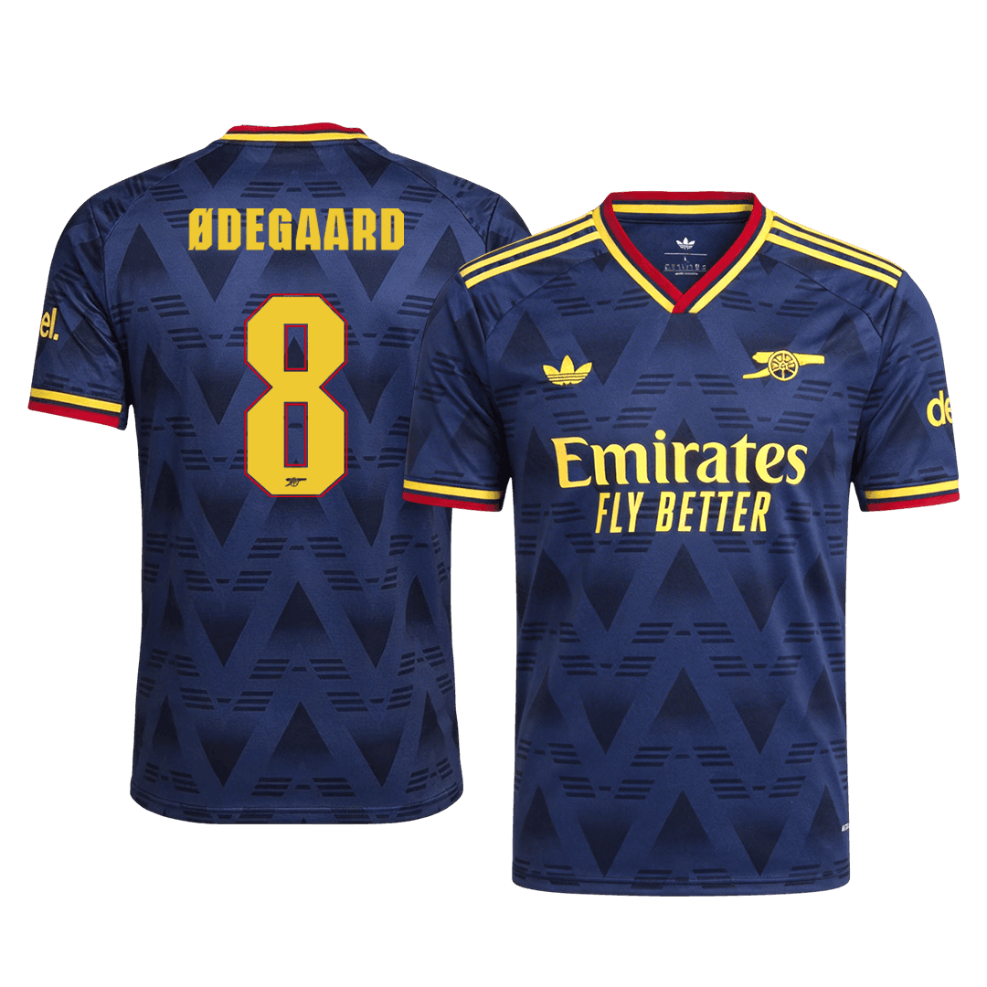 ØDEGAARD #8 Arsenal Away Match Jersey Player Version 2026/27 - UCL Font