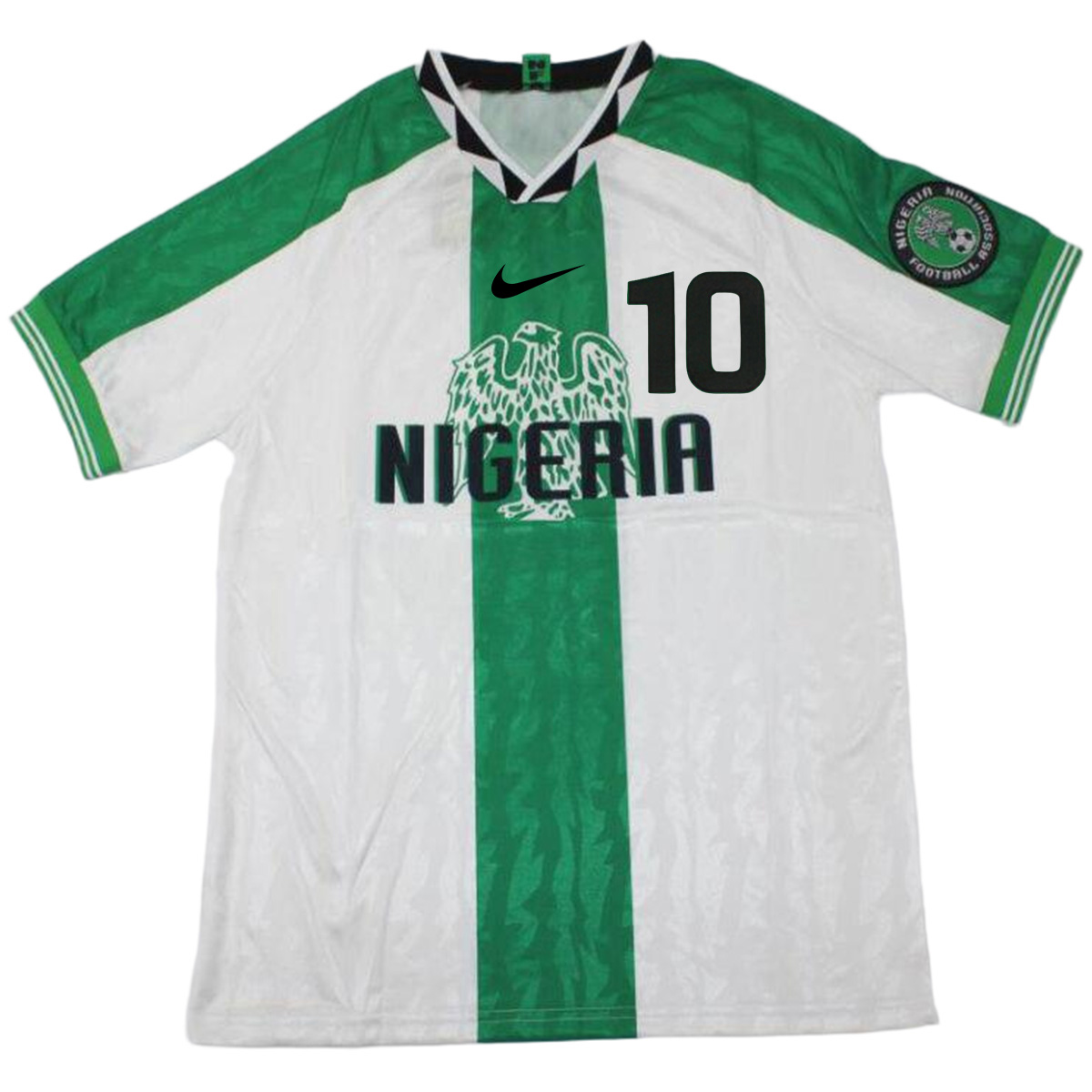 Okocha #10 Retro Nigeria Away Jersey 1996 (back view)