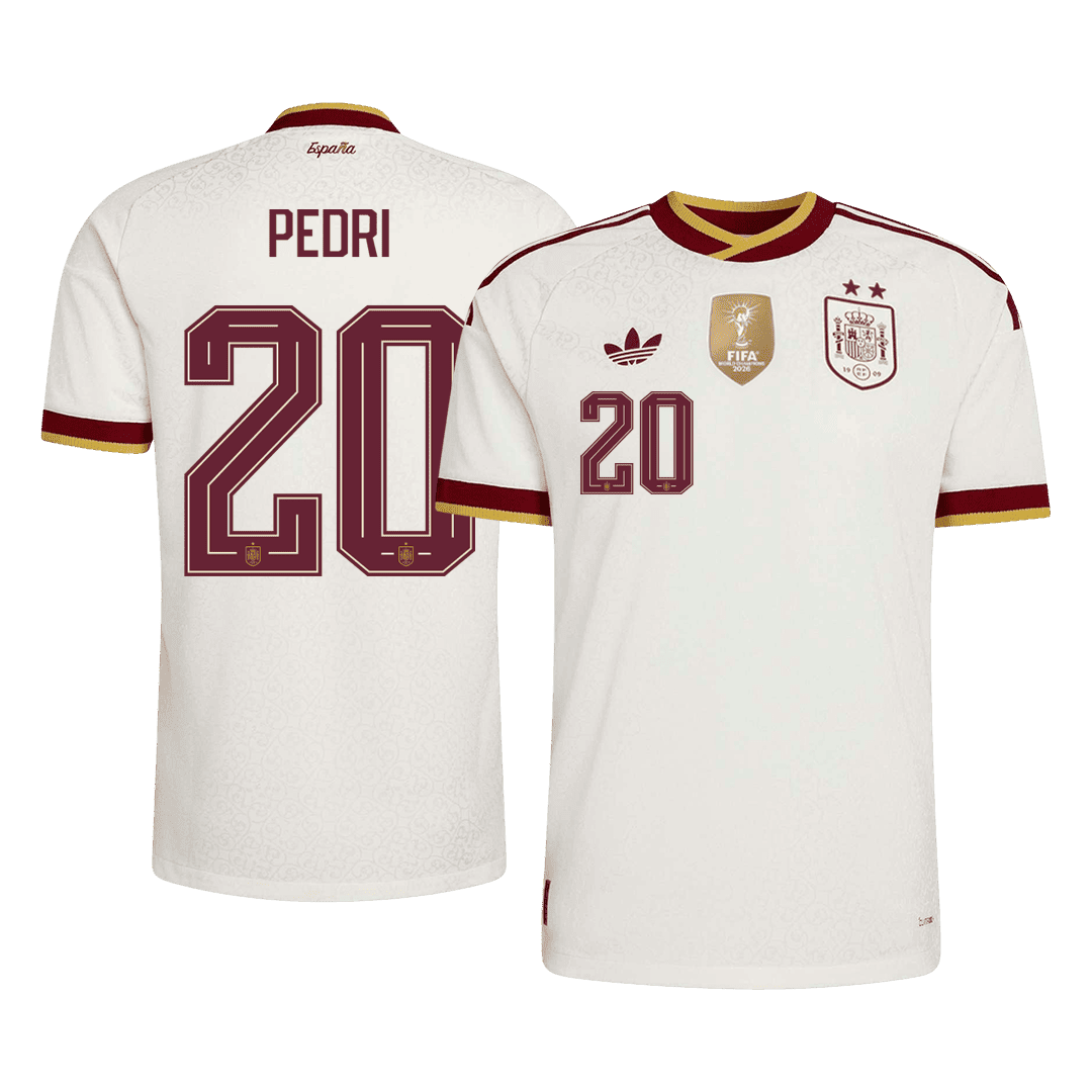 PEDRI #20 Spain Away 2 Star Match Jersey Player Version 2026
