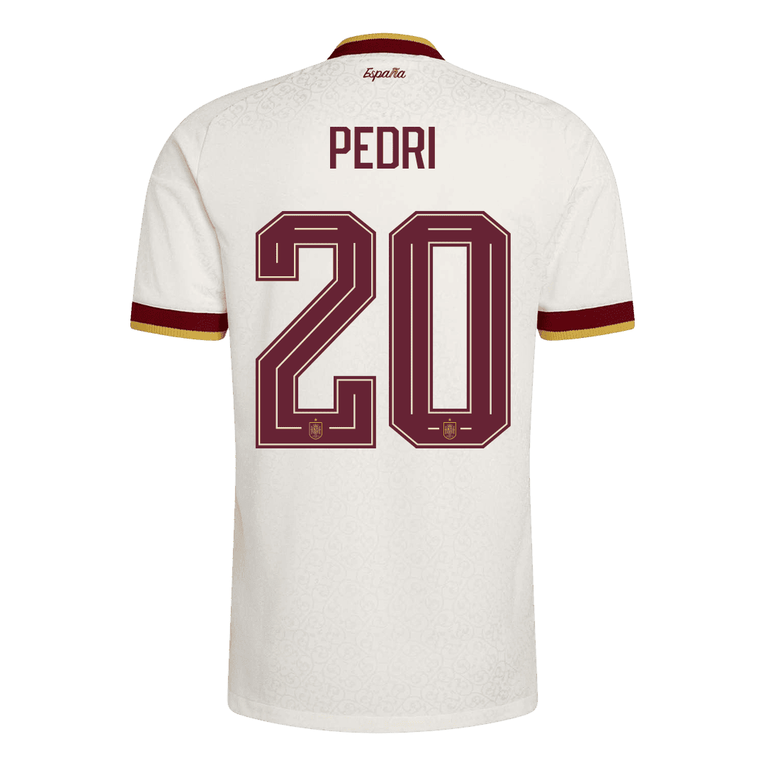 PEDRI #20 Spain Away 2 Star Match Jersey Player Version 2026 (back view)