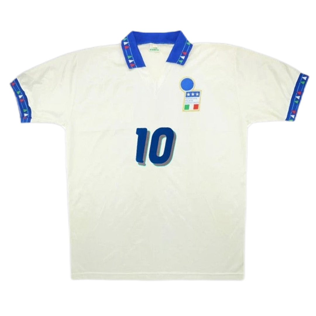 R.Baggio #10 Retro Italy Away Jersey World Cup 1994 (back view)