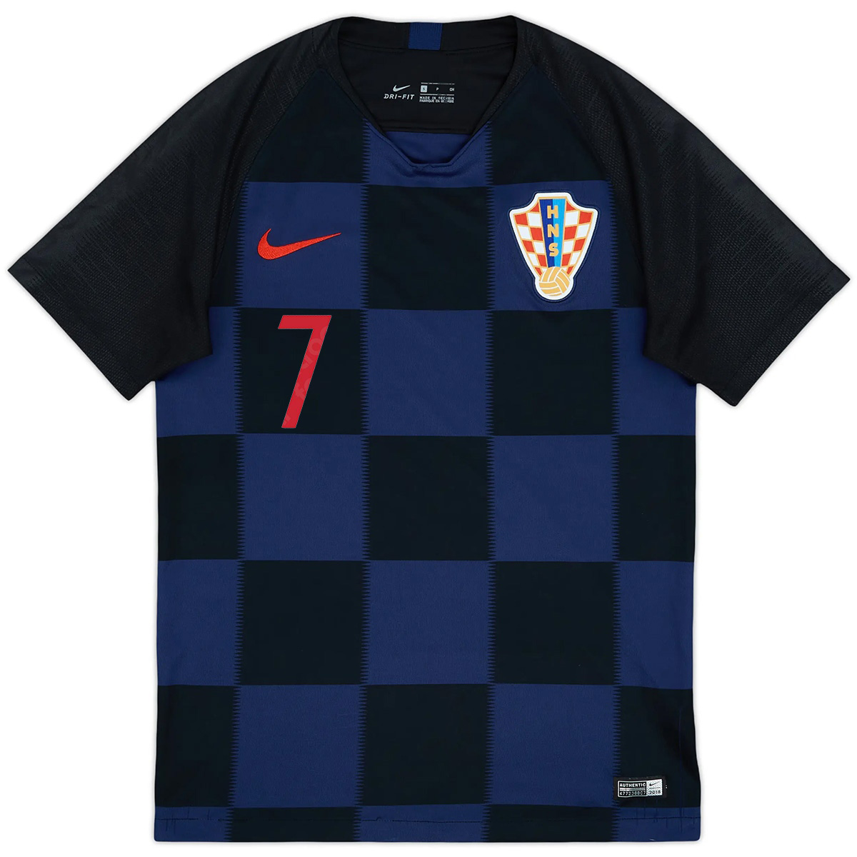 Rakitić #7 Retro Croatia Away Jersey World Cup 2018 (back view)