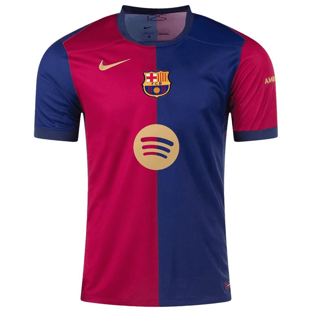 RAPHINHA #11 Barcelona Home Spotify Logo Without Text Jersey 2024/25 (back view)