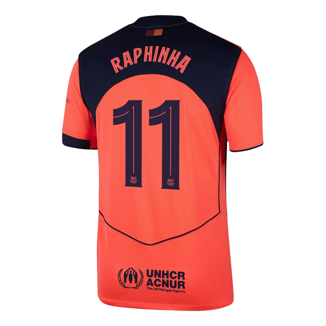 RAPHINHA #11 Barcelona Third Jersey 2025/26 (back view)