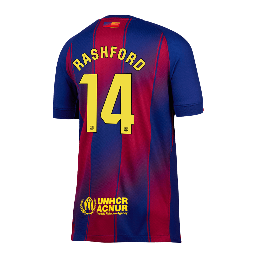 RASHFORD #14 Barcelona Home Jersey 2025/26 (back view)