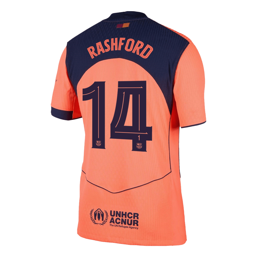 RASHFORD #14 Barcelona Third Match Jersey Player Version 2025/26 - UCL (back view)