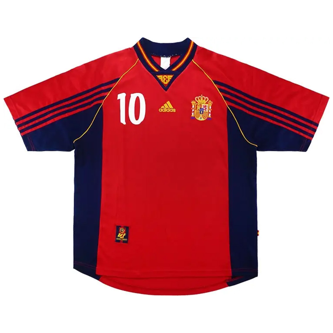 RAÚL #10 Retro Spain Home Jersey World Cup 1998 (back view)