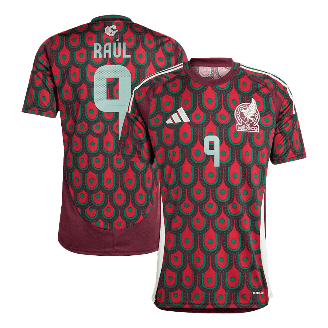 RAÚL #9 Mexico Home Jersey Copa America 2024 (back view)