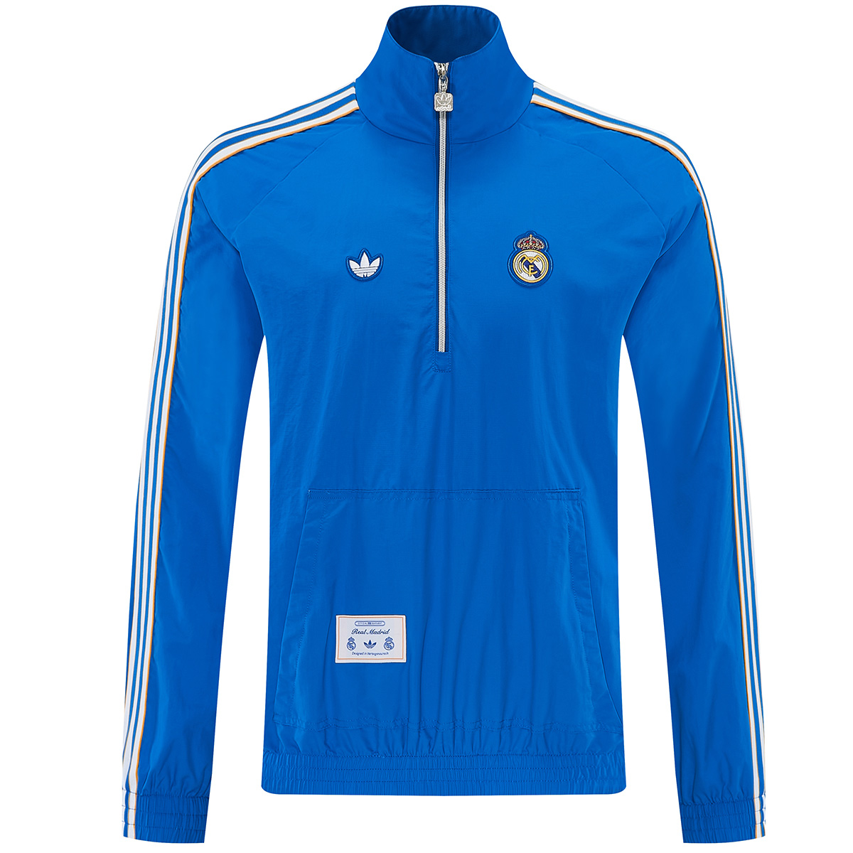 Real Madrid 1/2 Zipper Windbreaker Jacket Blue 2026