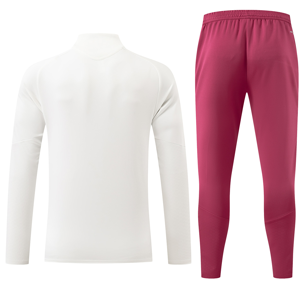 Real Madrid 1/4 Zipper Sweat Kit(Top+Pants) White 2026/27 (back view)