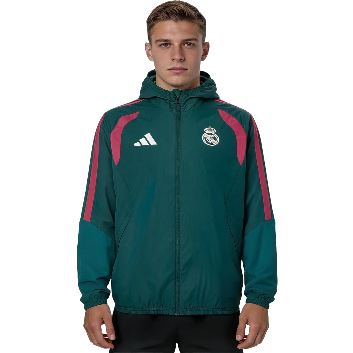 Real Madrid Hoodie Windbreaker Jacket Green 2026/27