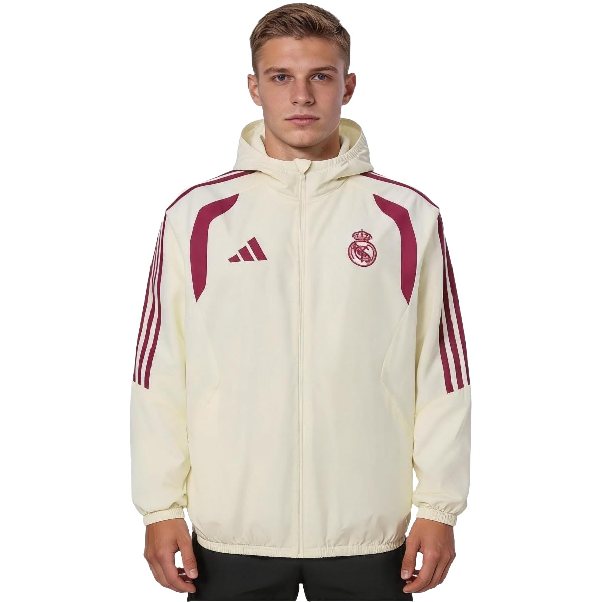Real Madrid Hoodie Windbreaker Jacket White 2026/27