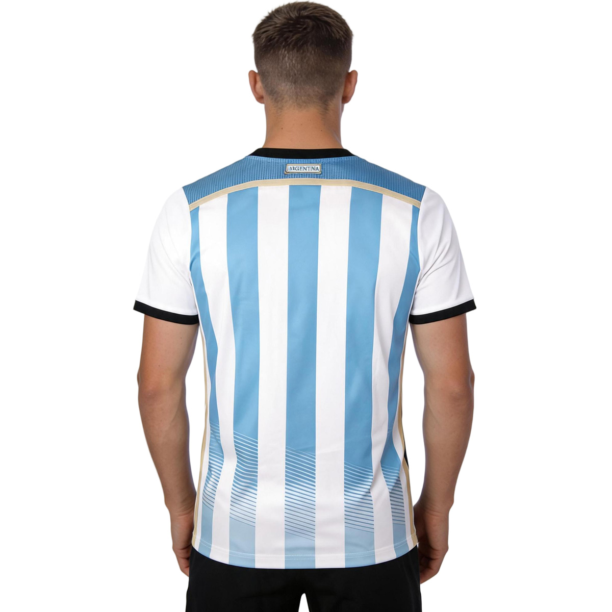 Retro Argentina Home Match Jersey World Cup 2014 (back view)