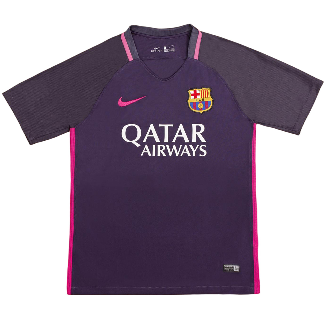 Neymar Jr #11 Retro Barcelona Away Jersey 2016/17 (back view)