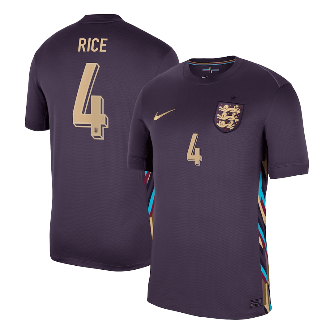 RICE #4 England Away Jersey 2024 (back view)