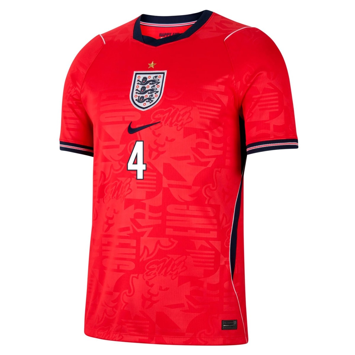 Rice #4 England Away Jersey World Cup 2026 (back view)