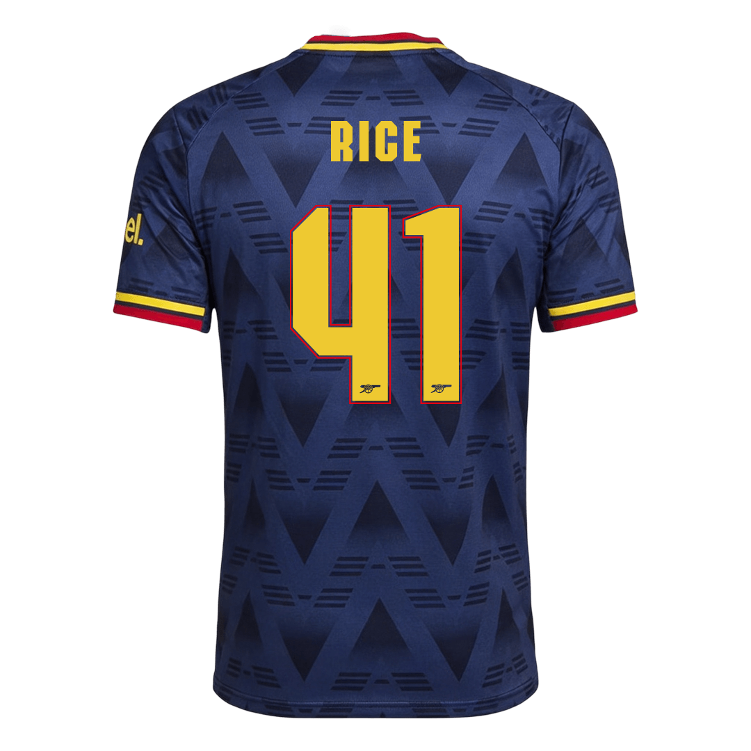 RICE #41 Arsenal Away Match Jersey Player Version 2026/27 - UCL Font (back view)