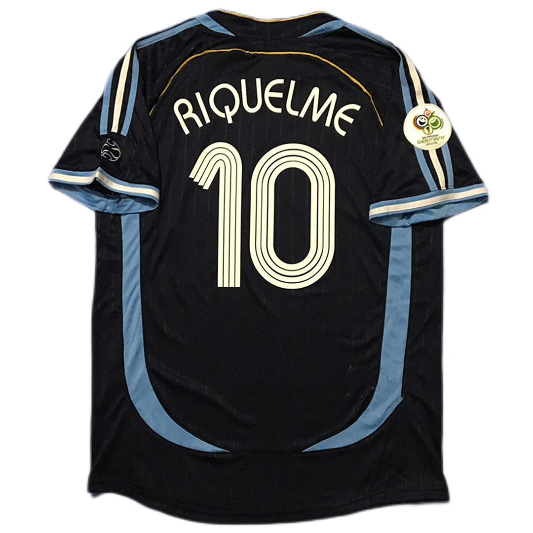 RIQUELME #10 Retro Argentina Away Jersey World Cup 2006 (back view)