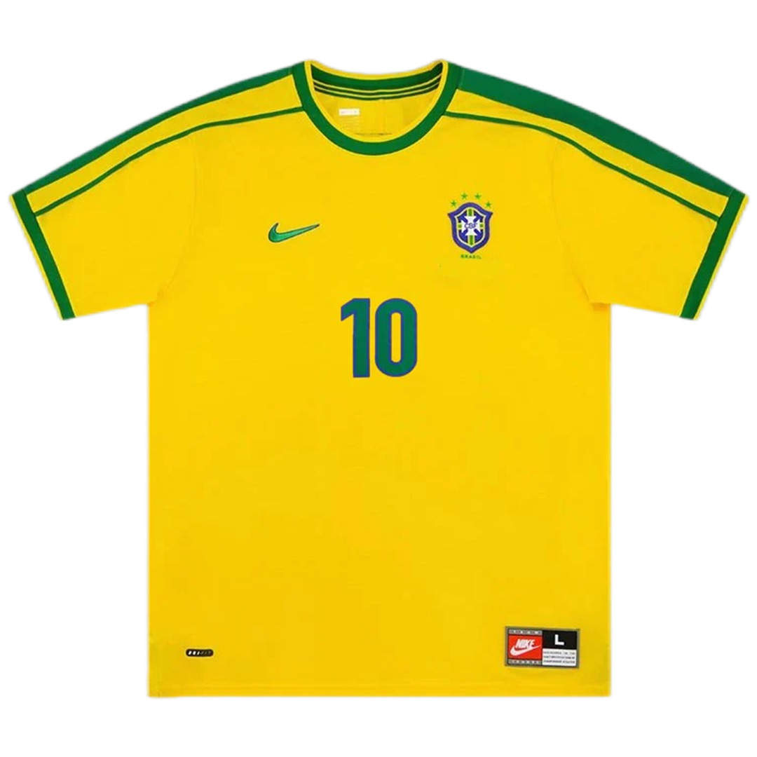RIVALDO #10 Retro Brazil Home Jersey World Cup 1998 (back view)