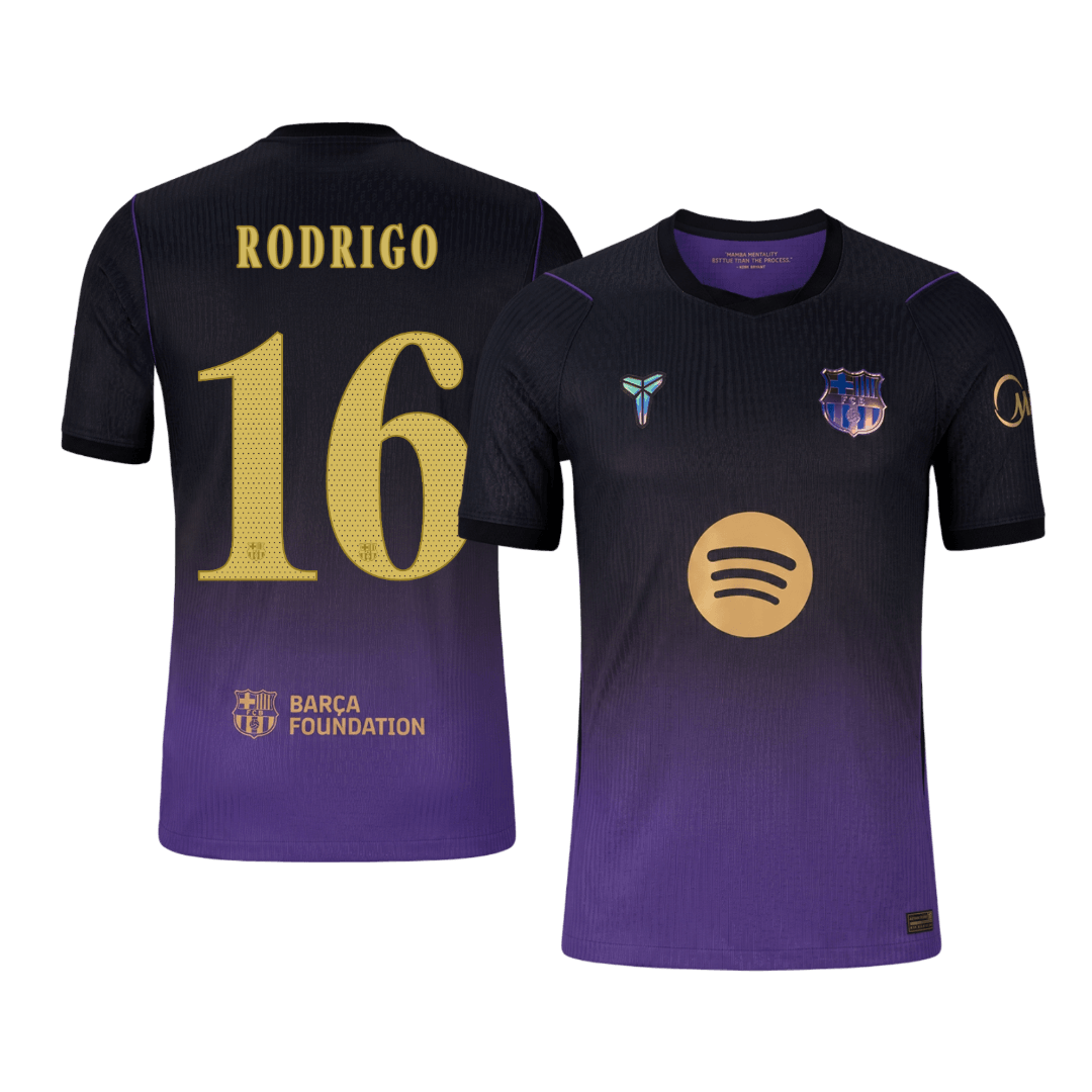 RODRIGO #16 Barcelona Away Match Jersey Player Version 2026/27